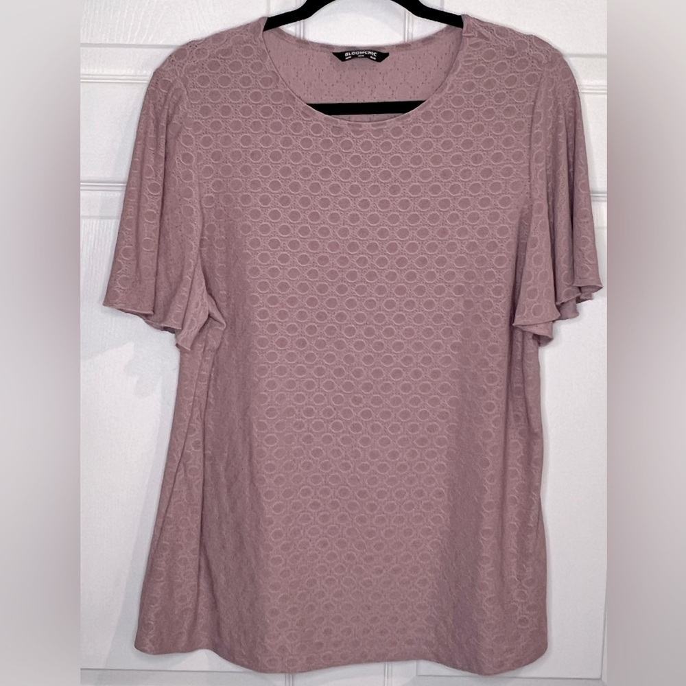 Bloomchic Women’s Mauve eyelet top - Size 10
